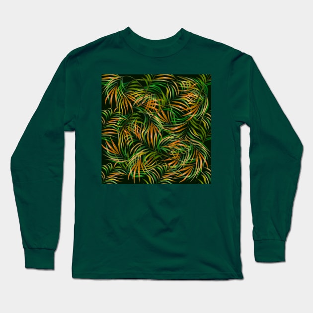 Colorful Tropical Fronds Long Sleeve T-Shirt by StudioGrafiikka